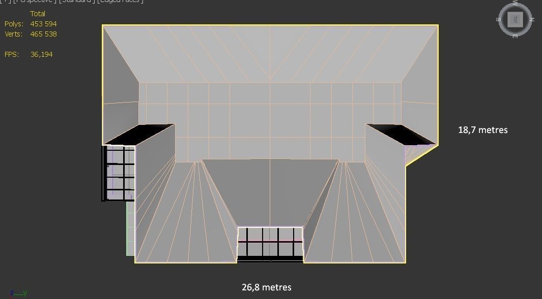 House exterior without textures Free 3D model_8