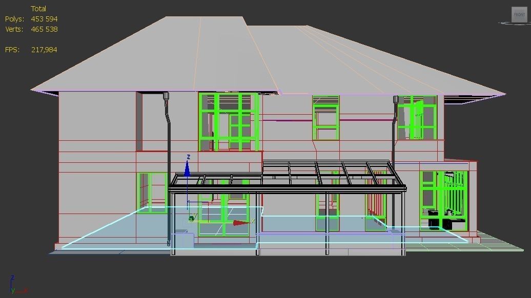 House exterior without textures Free 3D model_7