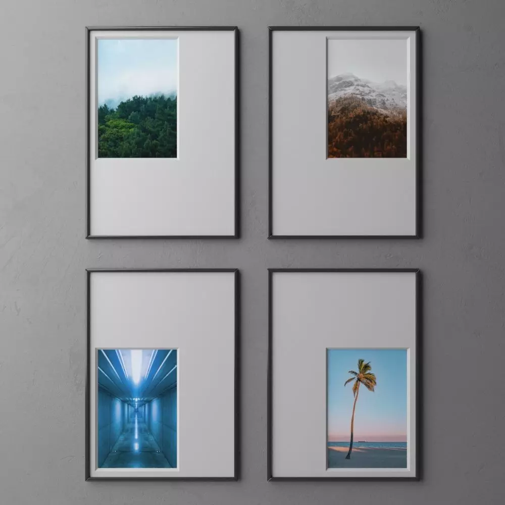 frame3 2x2 vert out of center-32 3D model_0