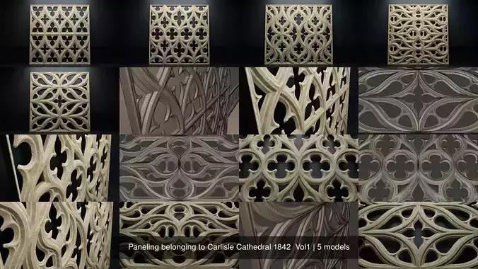 Paneling belonging to Carlisle Cathedral 1842  Vol1