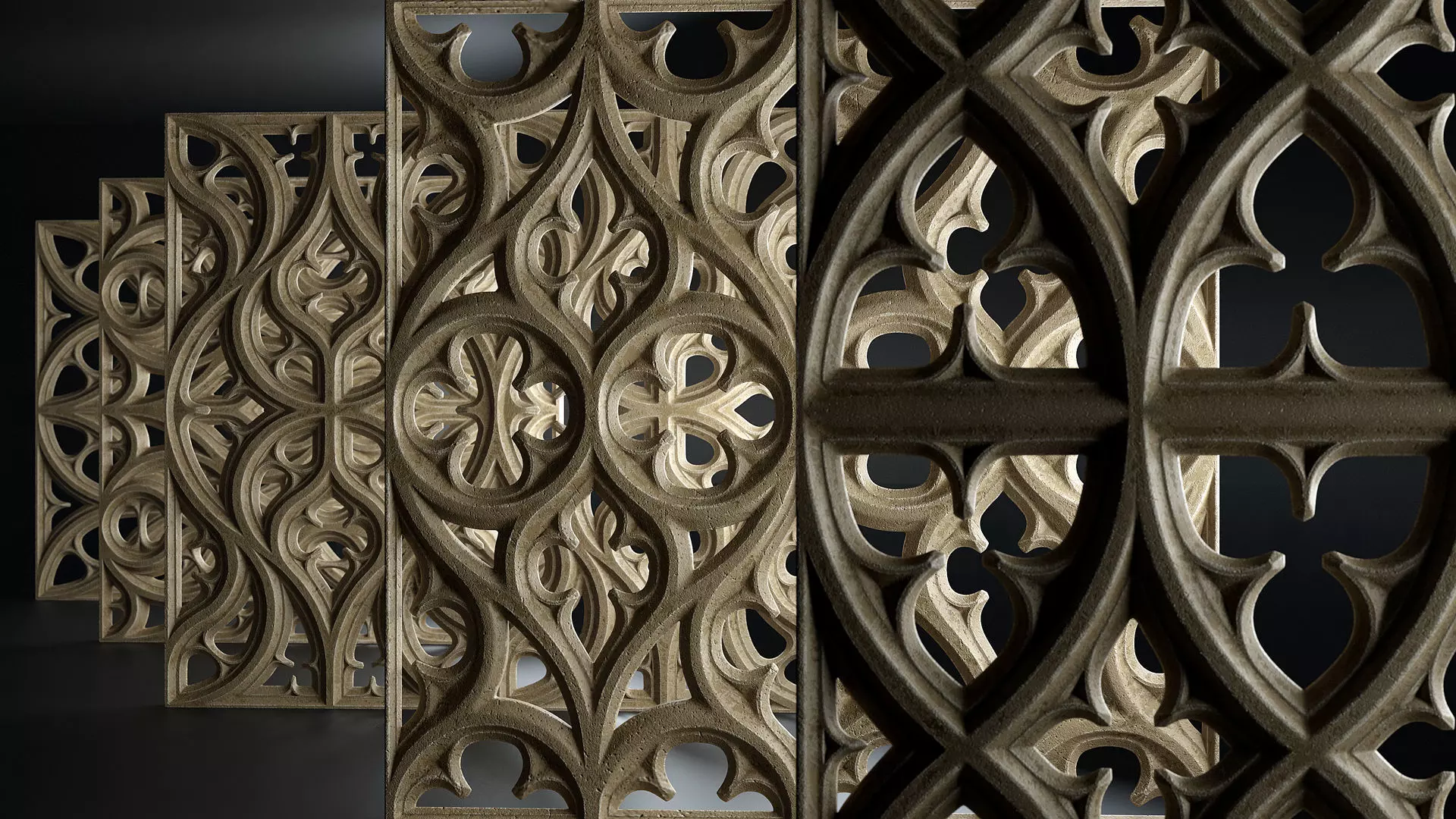 Paneling belonging to Carlisle Cathedral 1842 Vol1 3D Model Collection_0