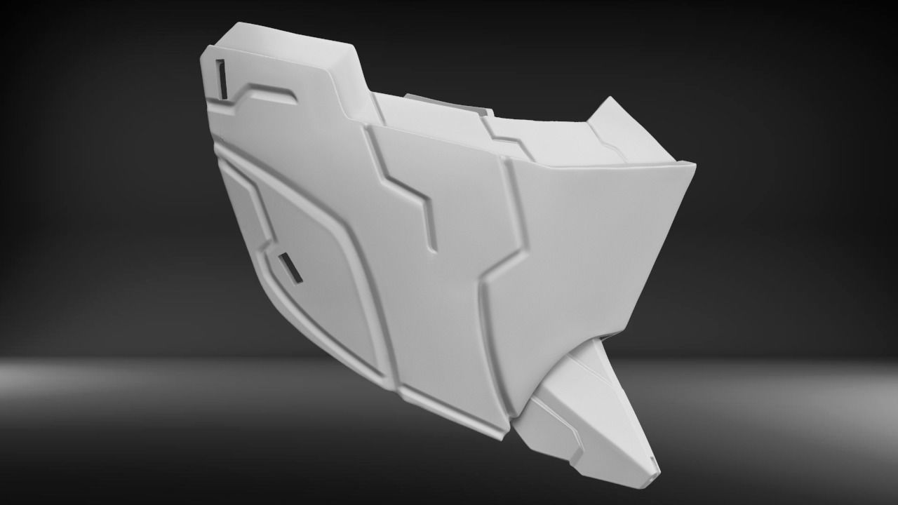 Mecha  Mask V1 STL For 3D print model_2