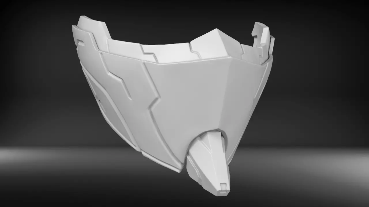 Mecha  Mask V1 STL For 3D print model_0