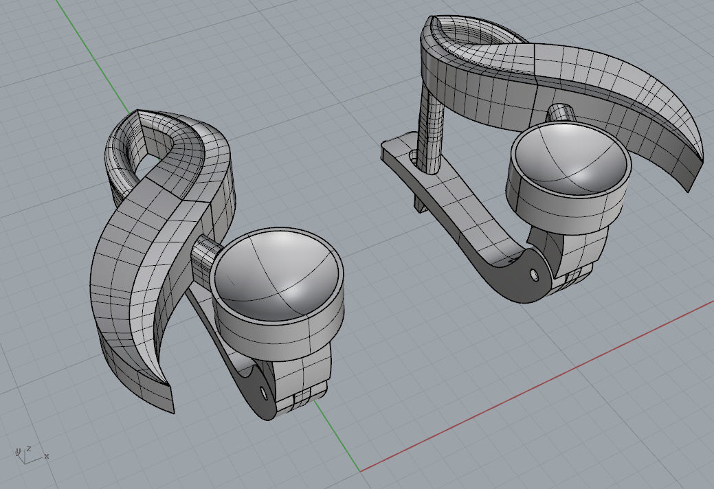 Earrings Berry Cherry  3D print model_3