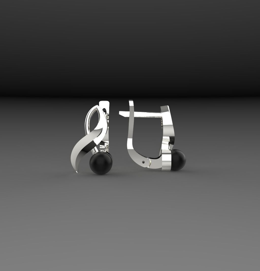 Earrings Berry Cherry  3D print model_1