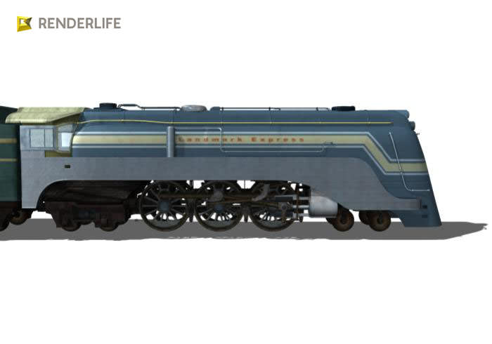 E-4 Hudson Locomotive 3D model_3