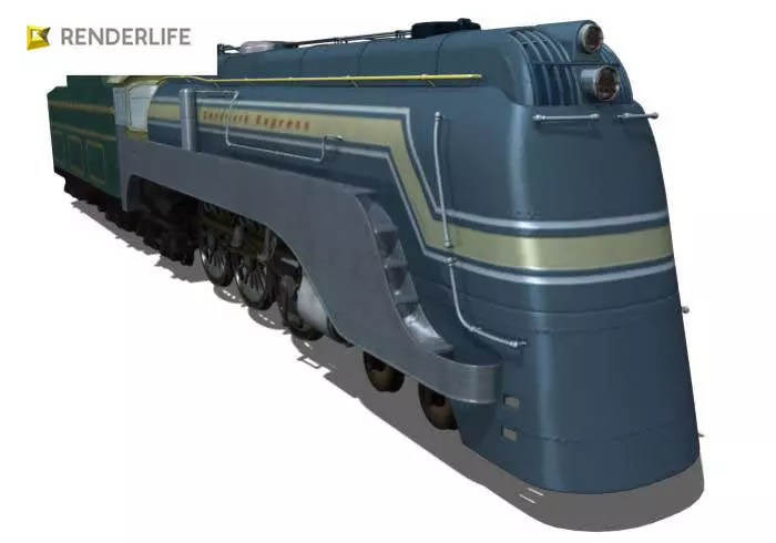 E-4 Hudson Locomotive 3D model_0