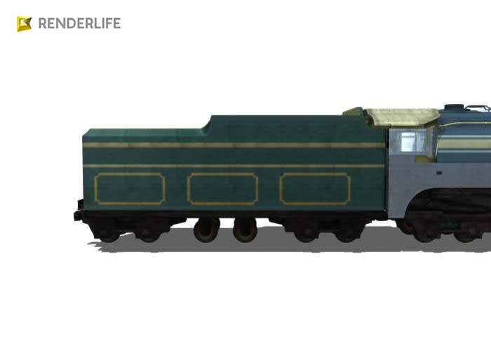 E-4 Hudson Locomotive 3D model_4