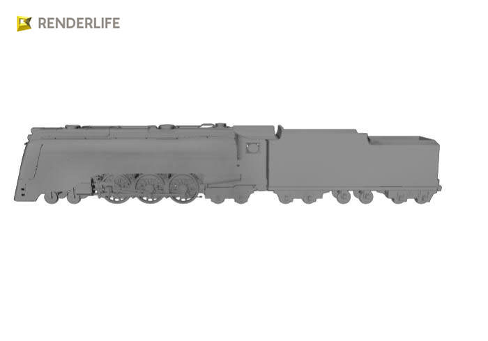 E-4 Hudson Locomotive 3D model_1