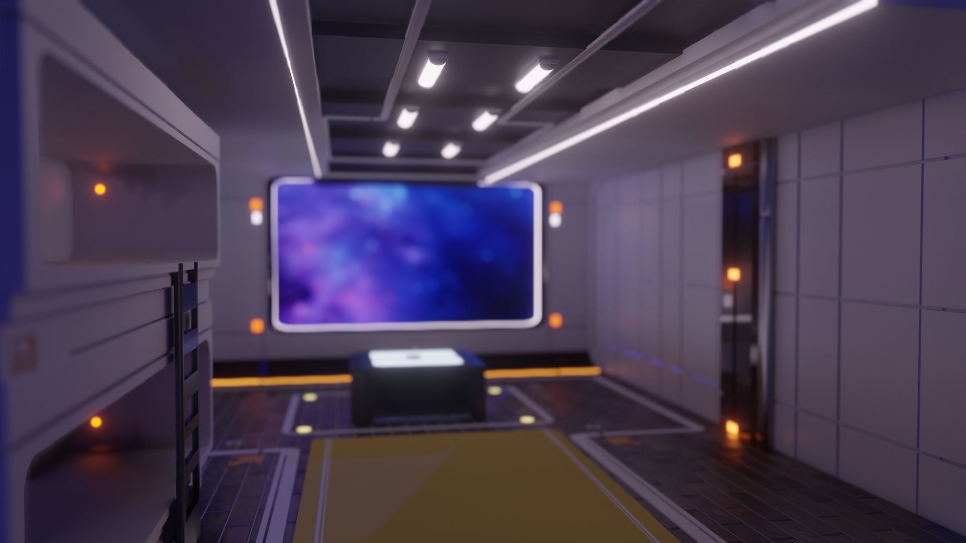 Sci-Fi BedRoom Low-poly 3D model_4