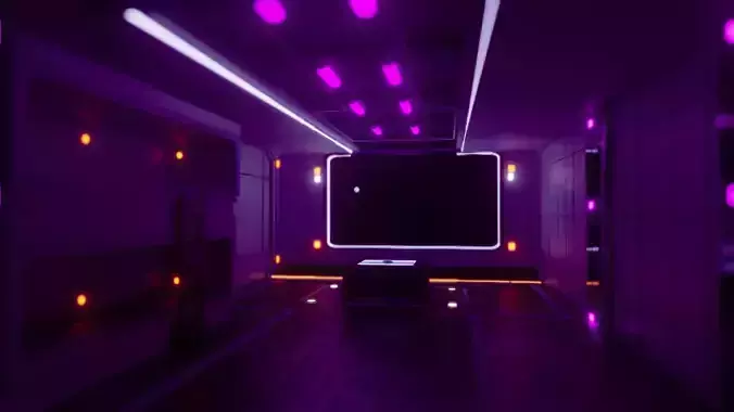 Sci-Fi BedRoom Low-poly 3D model