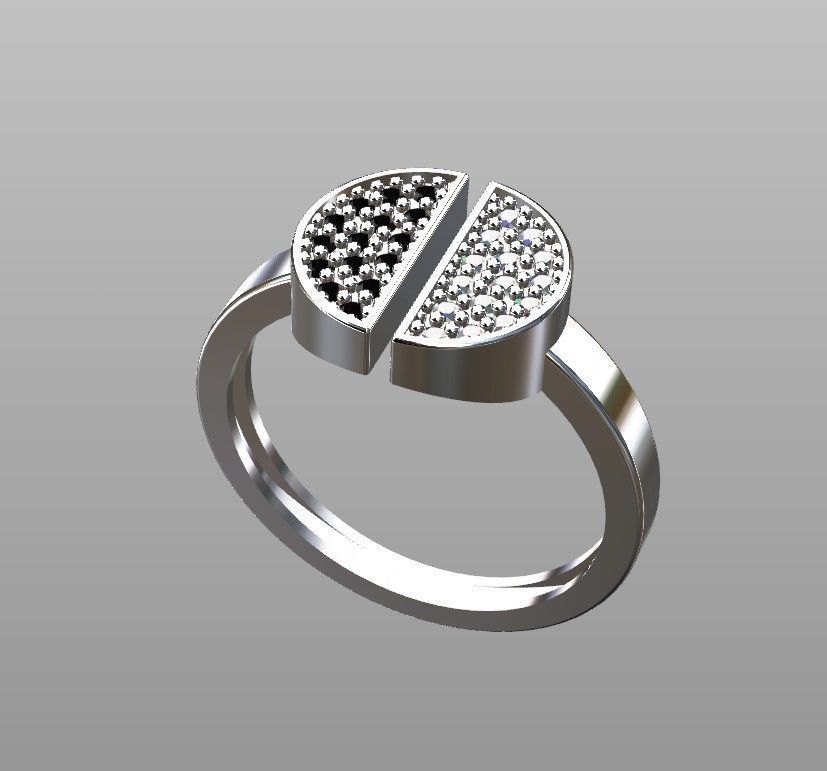 Minimal Fashion Ring 3D print model_8