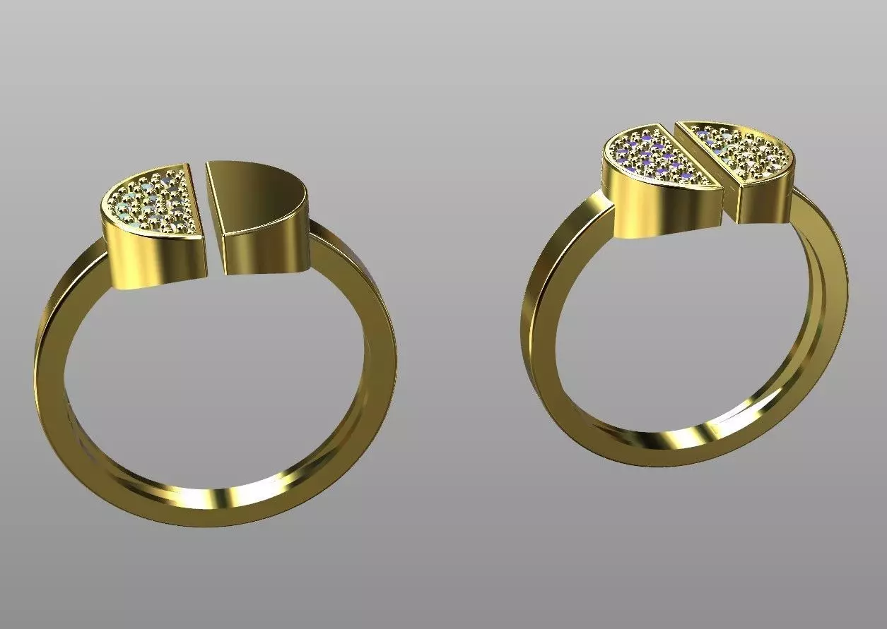 Minimal Fashion Ring 3D print model_0