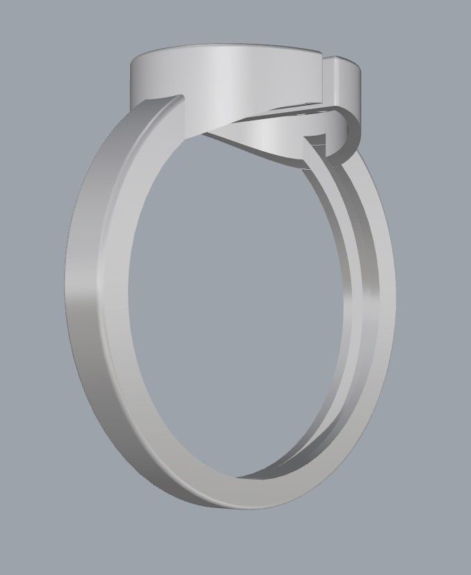 Minimal Fashion Ring 3D print model_5