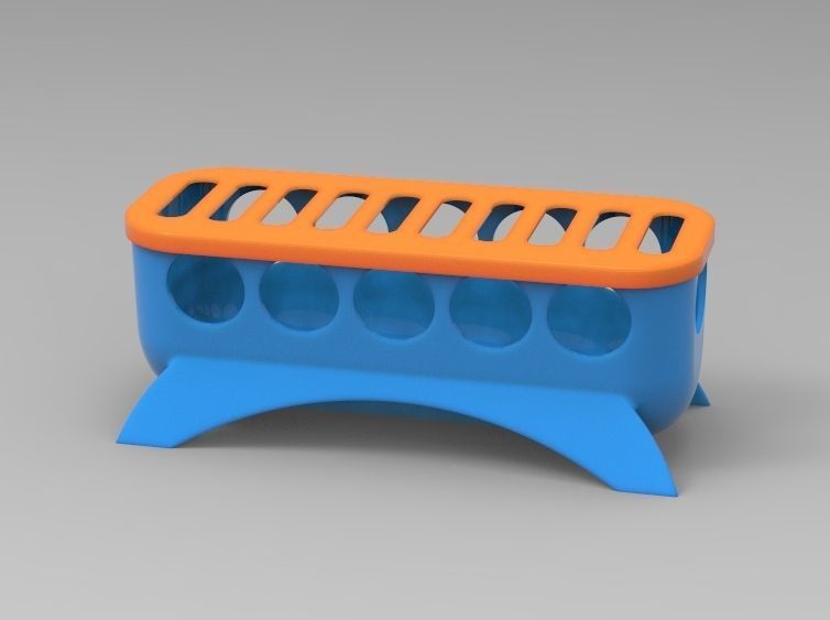 Food Feeder for Quail Baby 3D print model_17