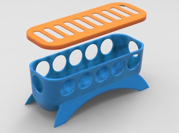 Food Feeder for Quail Baby 3D print model_21