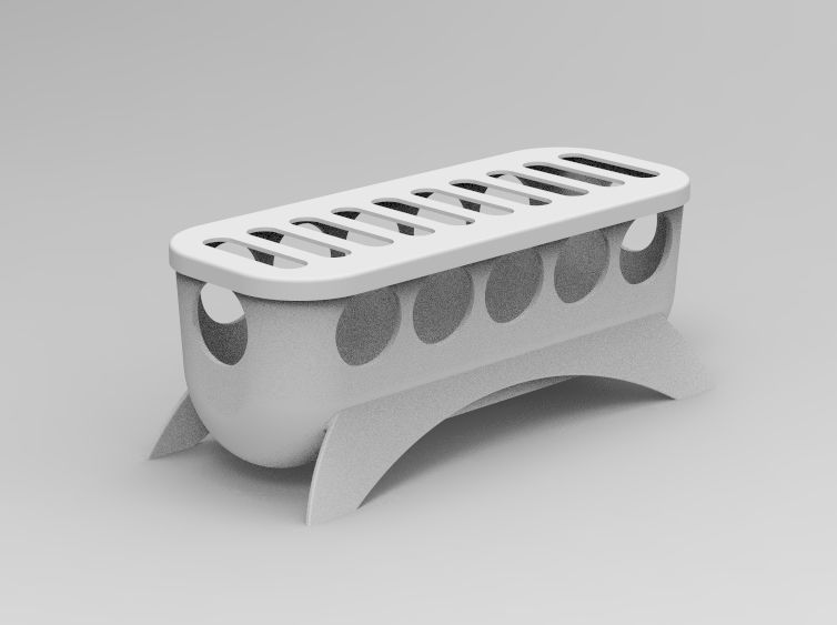Food Feeder for Quail Baby 3D print model_15