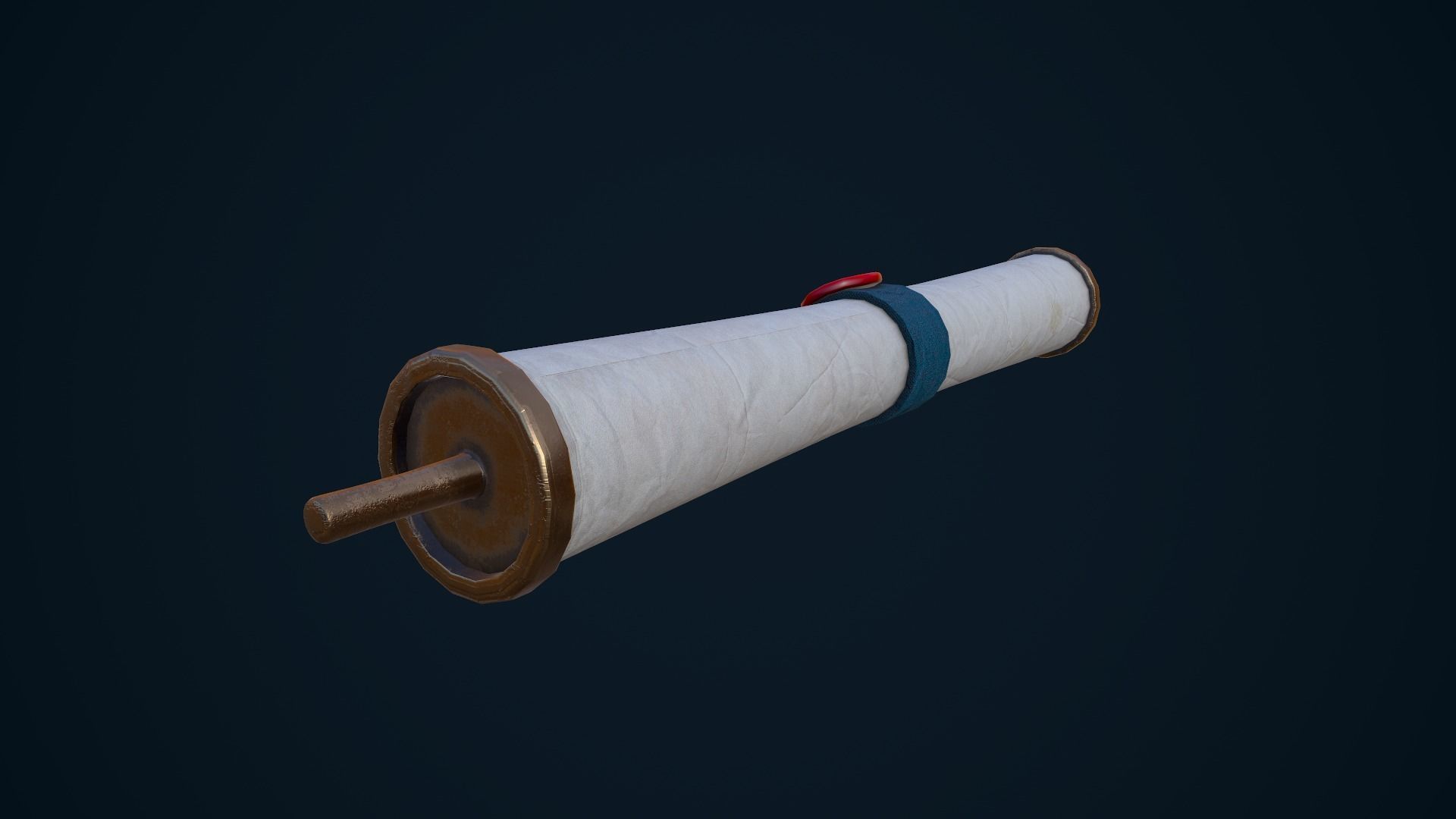 Scroll Low-poly 3D model_7