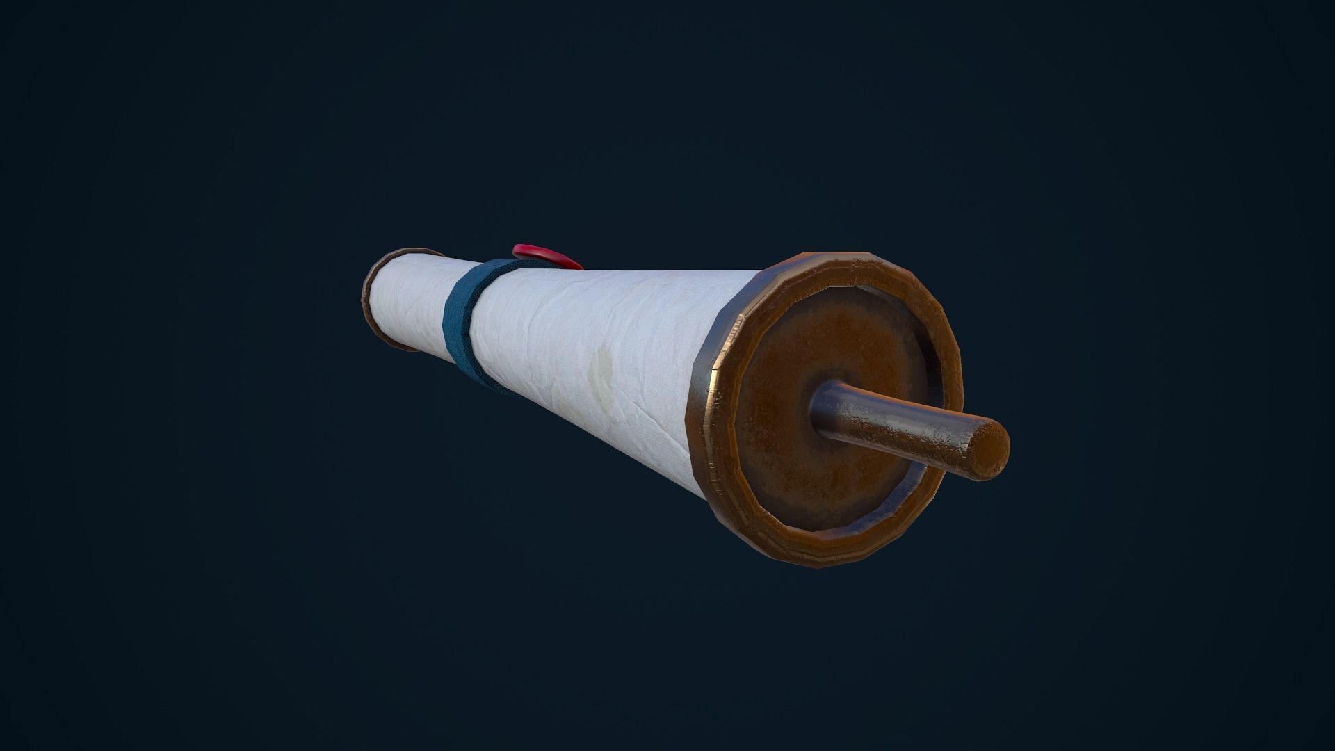 Scroll Low-poly 3D model_10