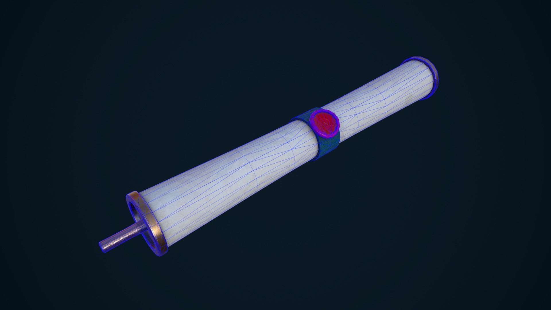 Scroll Low-poly 3D model_15