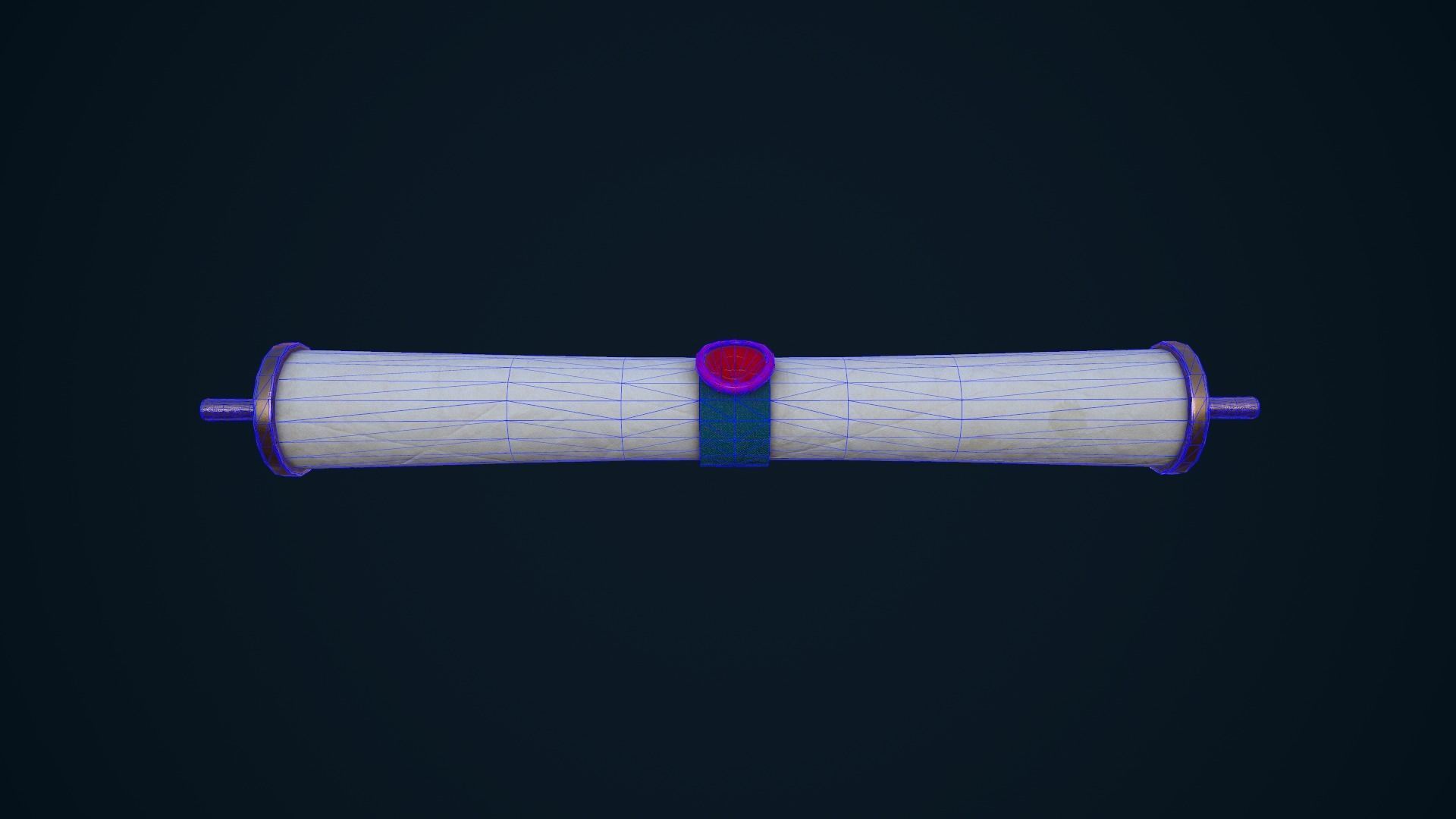Scroll Low-poly 3D model_16