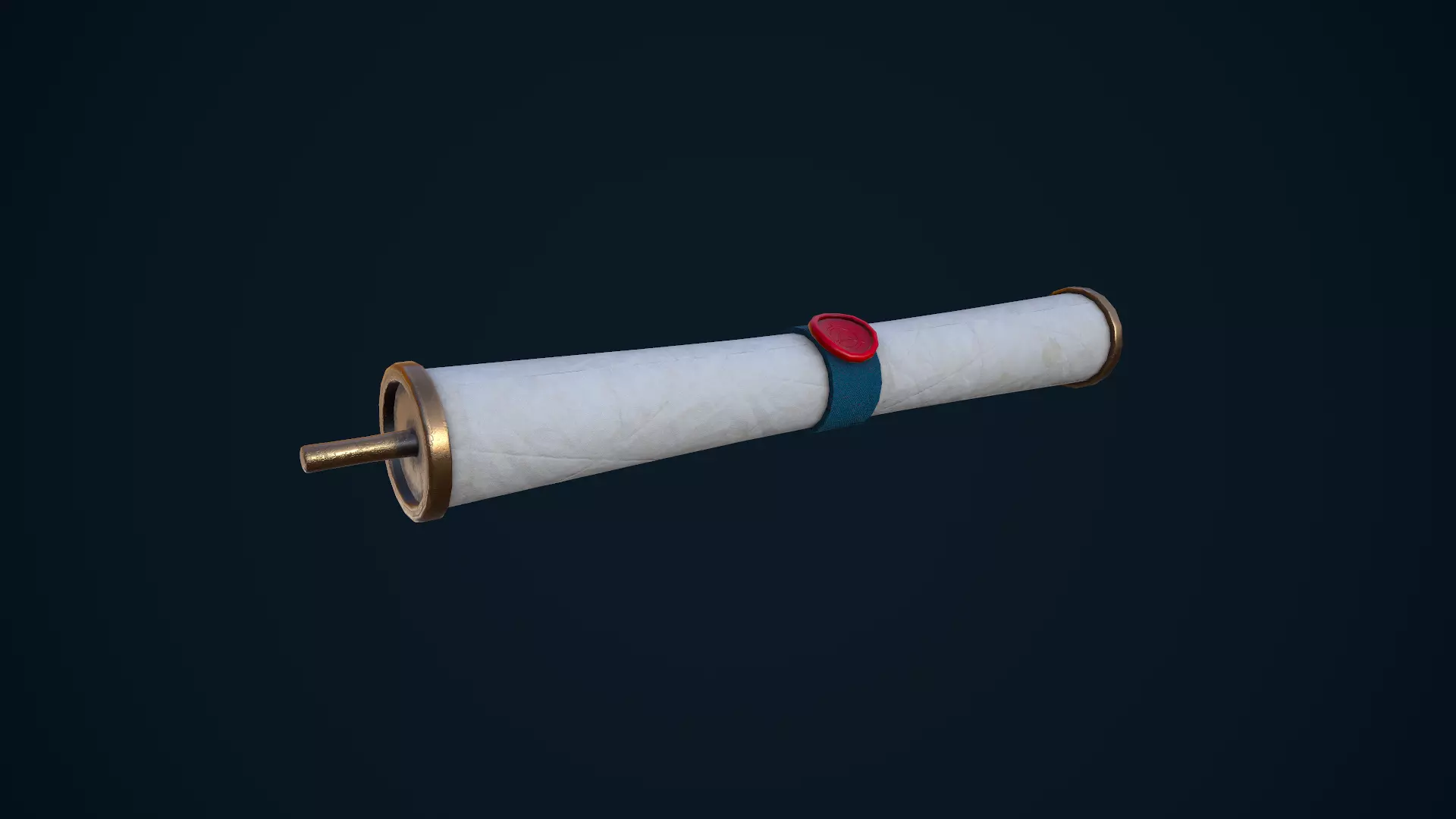 Scroll Low-poly 3D model_0