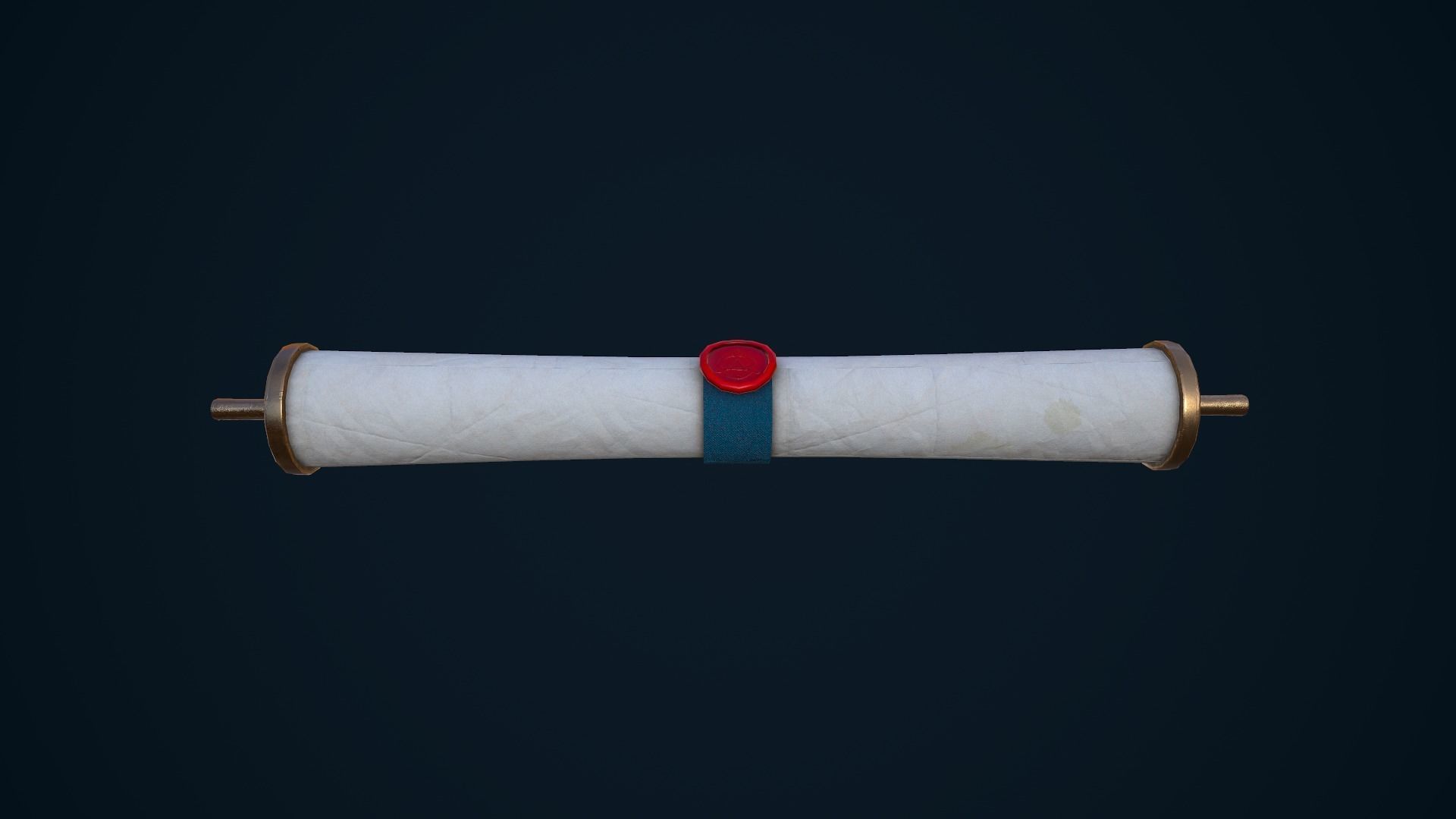 Scroll Low-poly 3D model_2