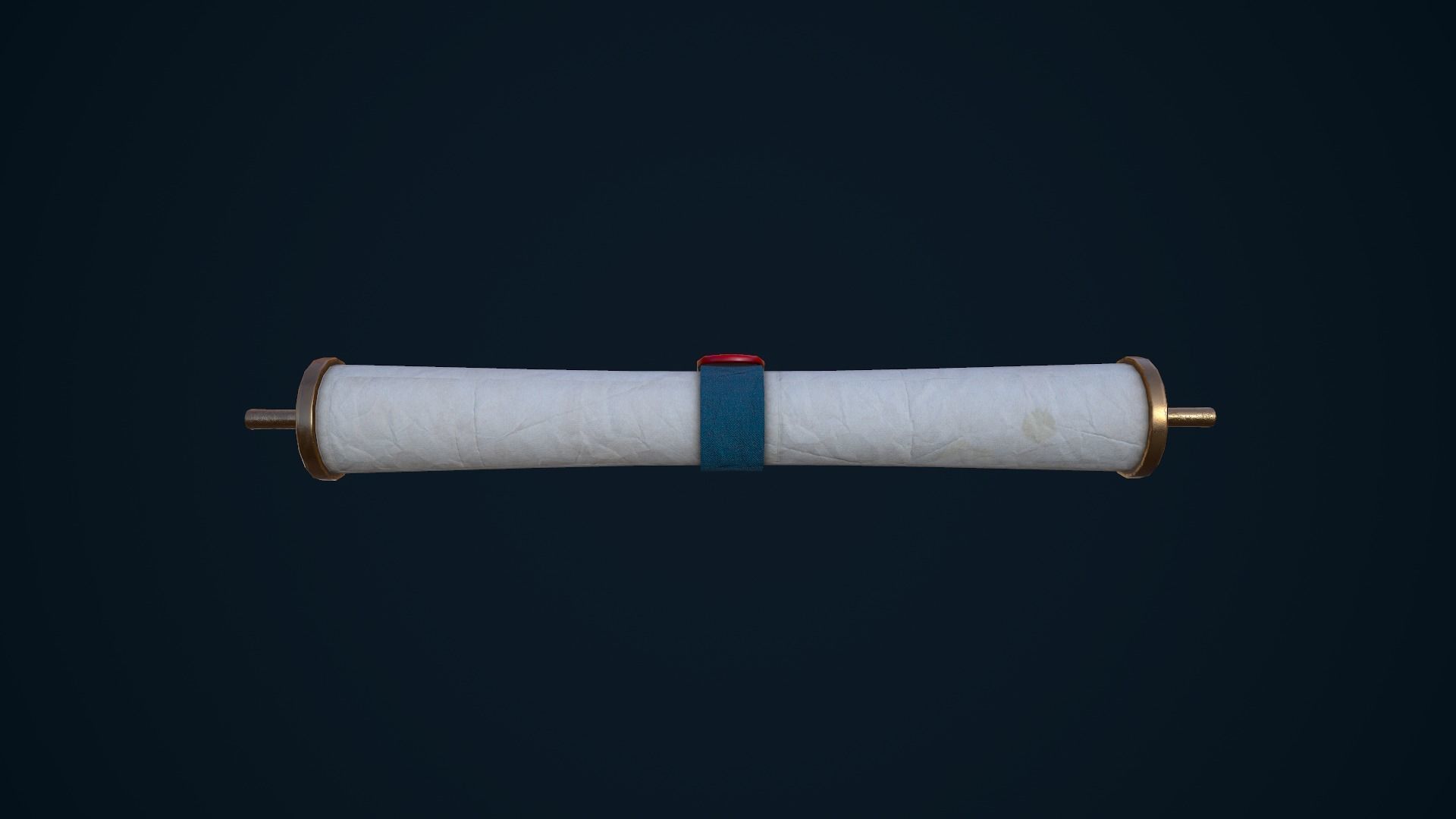 Scroll Low-poly 3D model_9
