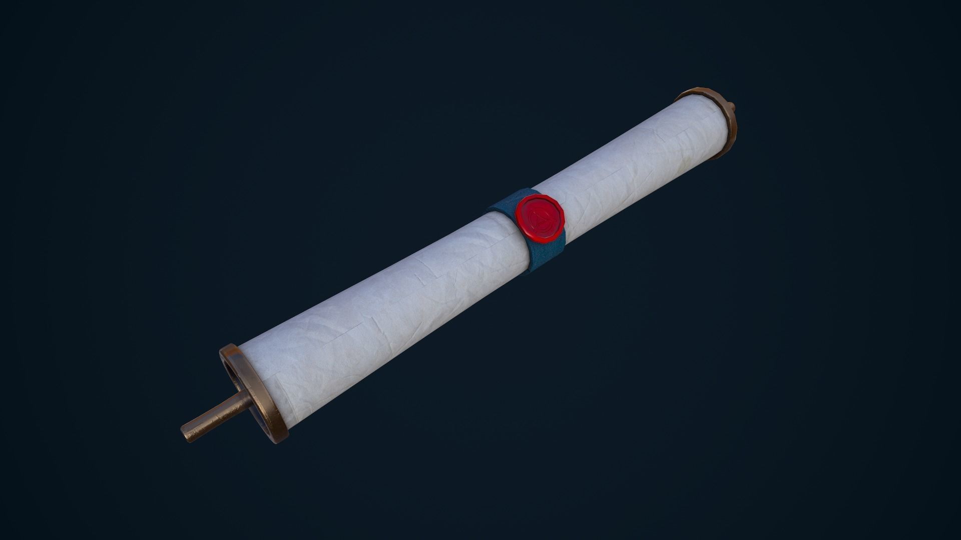 Scroll Low-poly 3D model_12