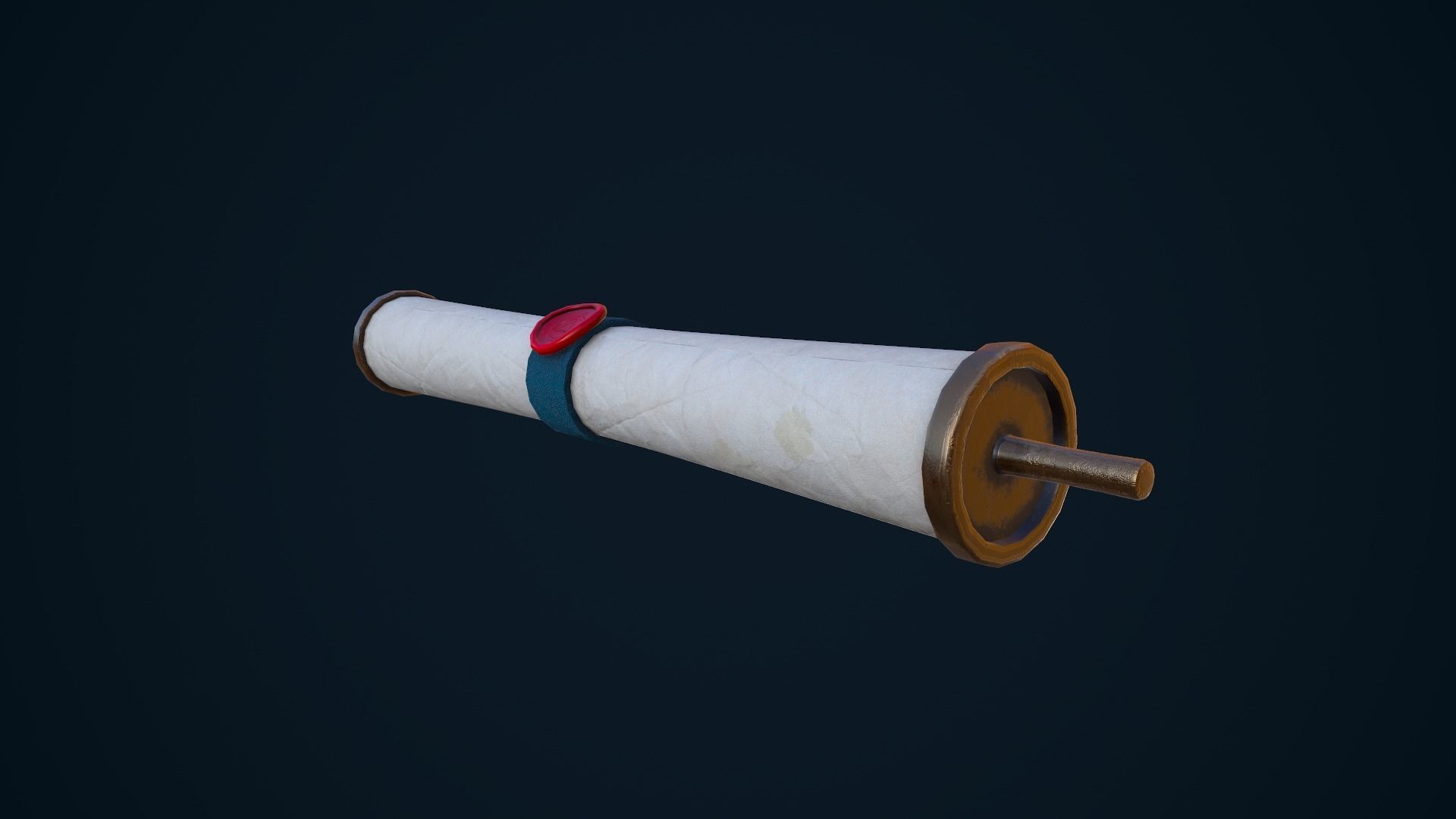 Scroll Low-poly 3D model_3
