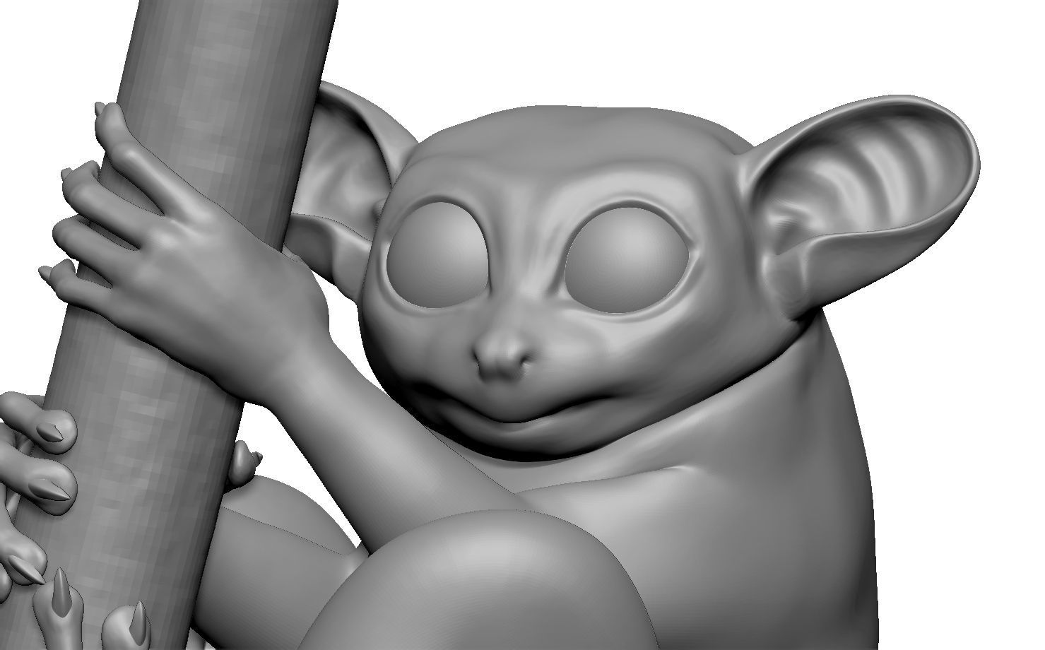 Tarsier gripping a branch 3D model_31