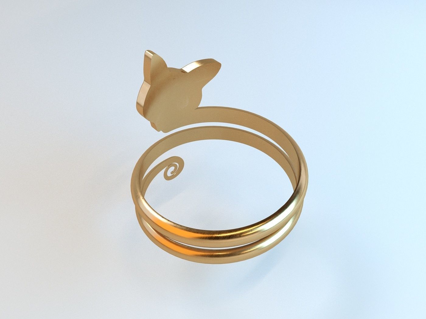 Ring fox 3D print model_1