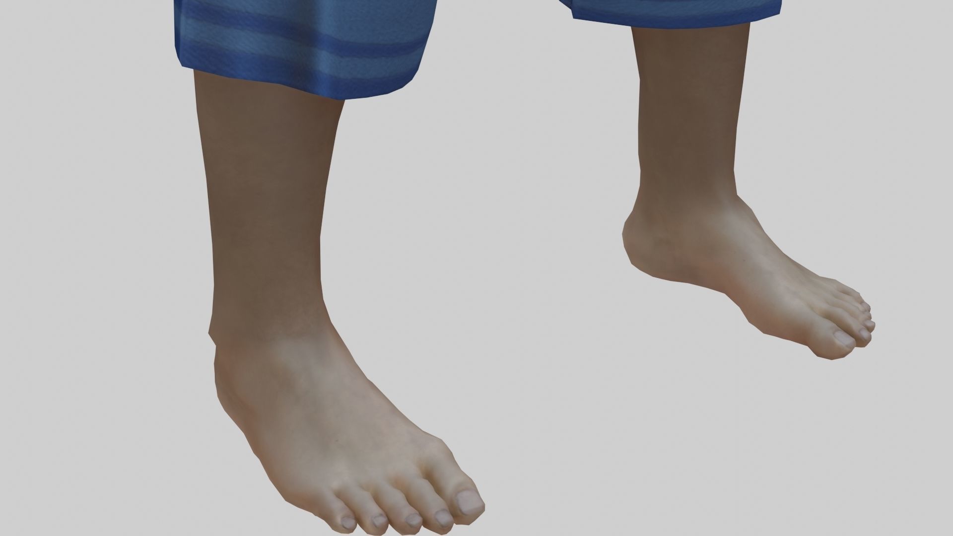 Japanese Style Ghost Boy With PBR Materials And Multiple Skins Low-poly 3D model_16