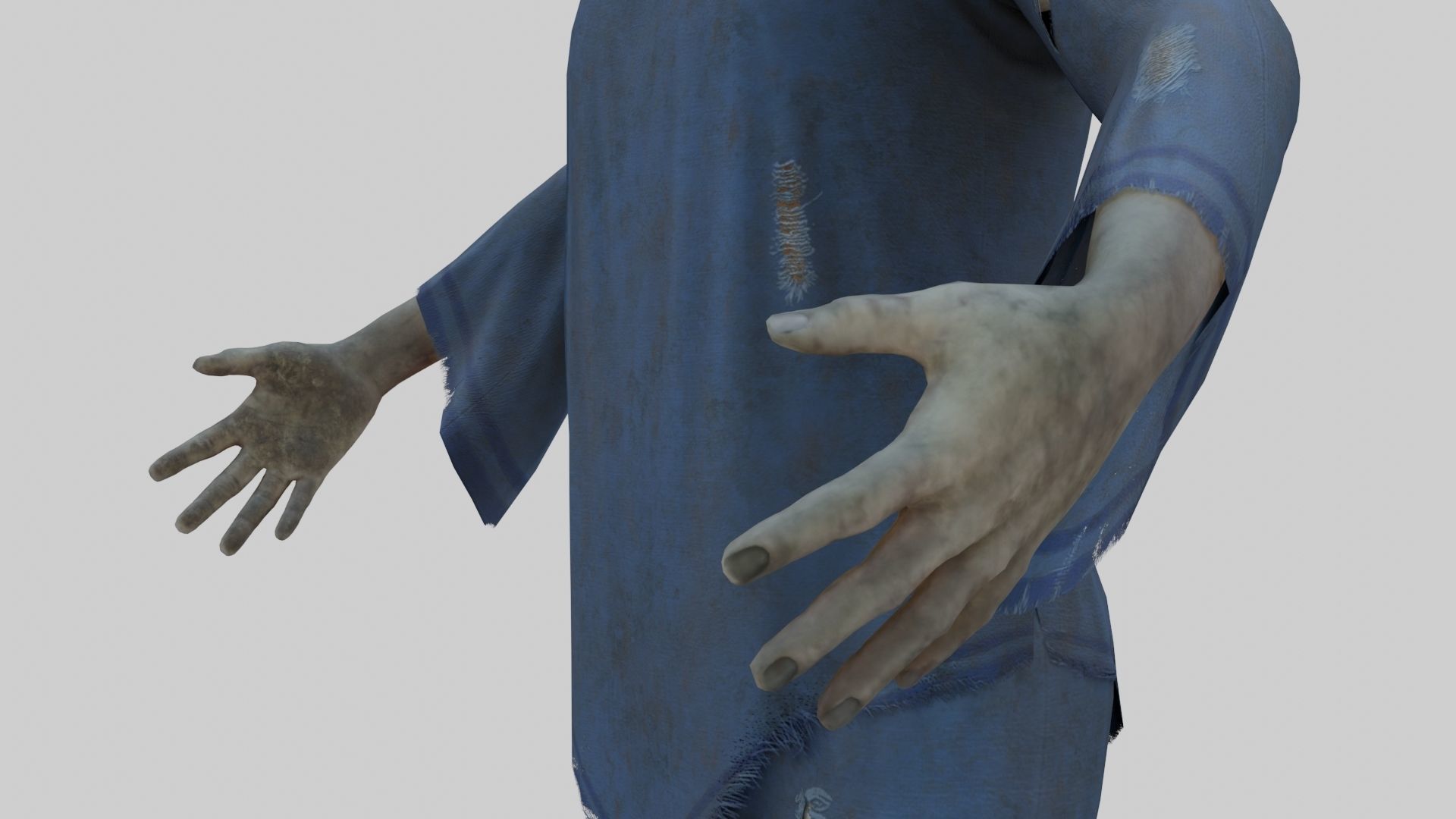 Japanese Style Ghost Boy With PBR Materials And Multiple Skins Low-poly 3D model_15