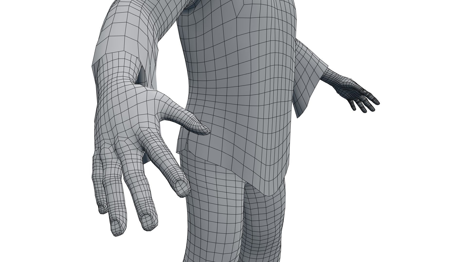 Japanese Style Ghost Boy With PBR Materials And Multiple Skins Low-poly 3D model_28