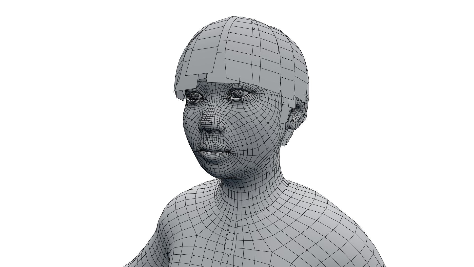 Japanese Style Ghost Boy With PBR Materials And Multiple Skins Low-poly 3D model_27