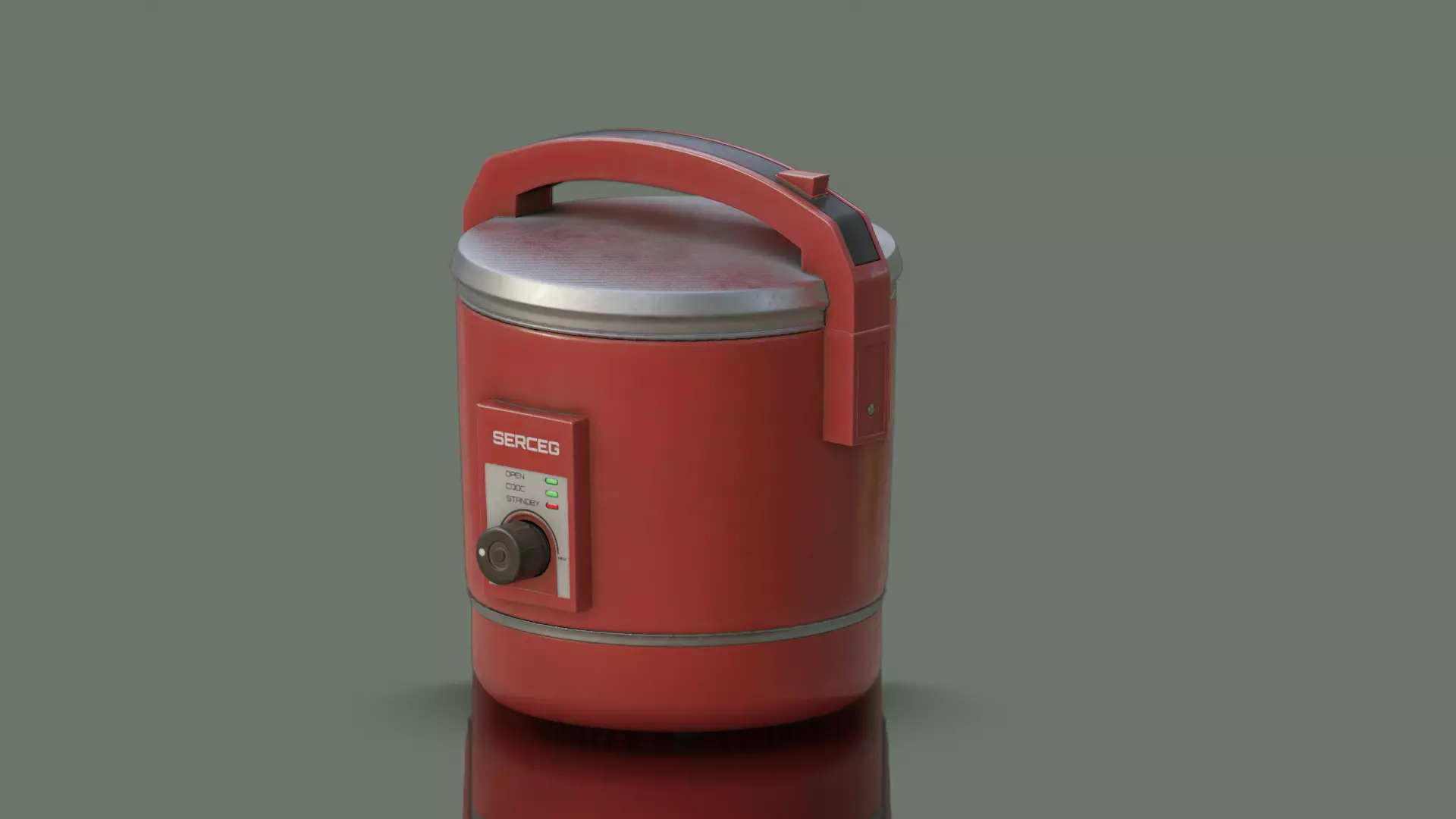 Old Rice Cooker Low-poly 3D model