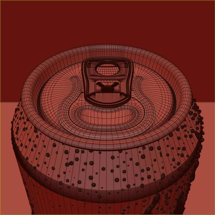 Beverage Can With Water Droplets 500ml 3D model_5