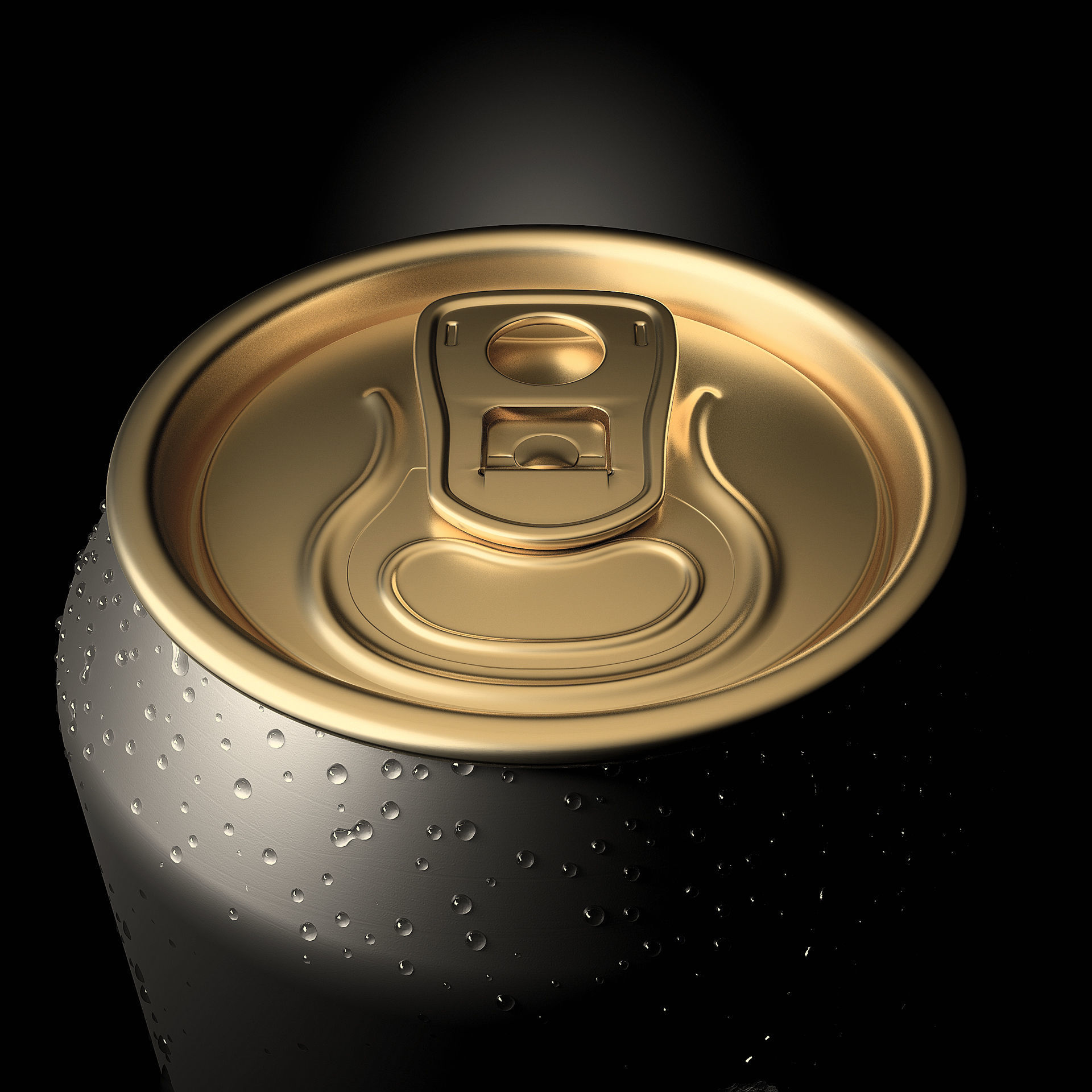 Beverage Can With Water Droplets 500ml 3D model_1