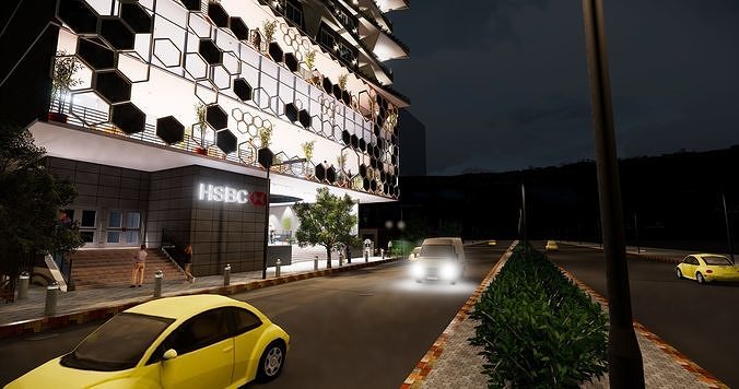 residential  administrative and commercial tower  3D model
