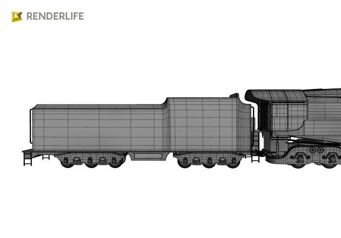 I-5 Type Steam Locomotive 3D model_7