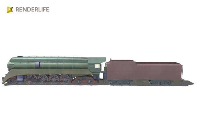 I-5 Type Steam Locomotive 3D model_8