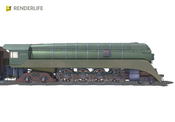 I-5 Type Steam Locomotive 3D model_4