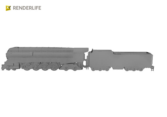 I-5 Type Steam Locomotive 3D model_2