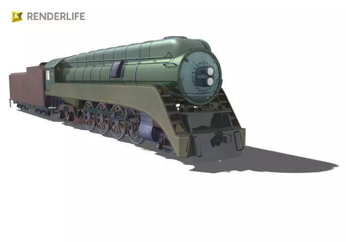 I-5 Type Steam Locomotive 3D model_0