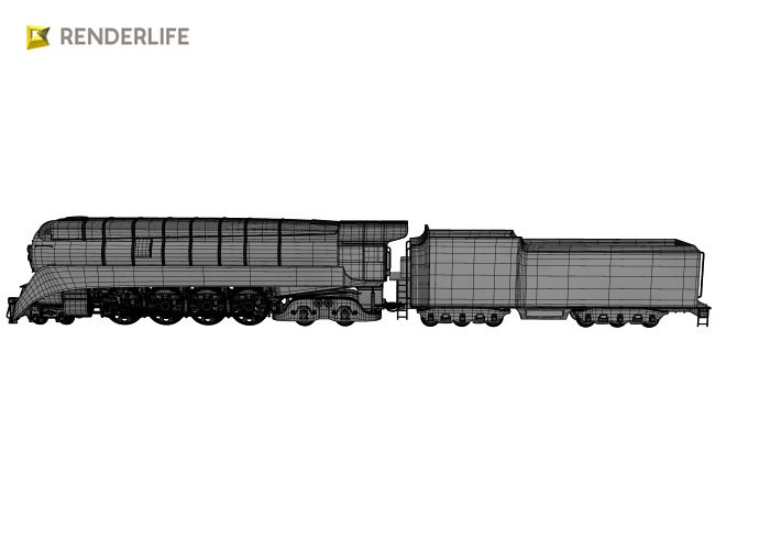 I-5 Type Steam Locomotive 3D model_5