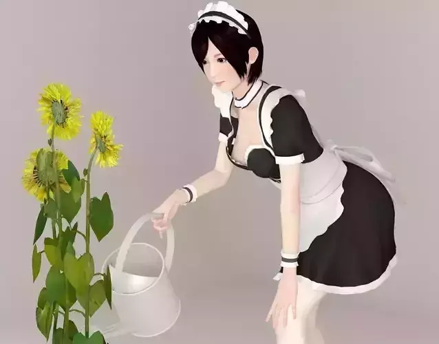 Rina maid pose 05 3D model
