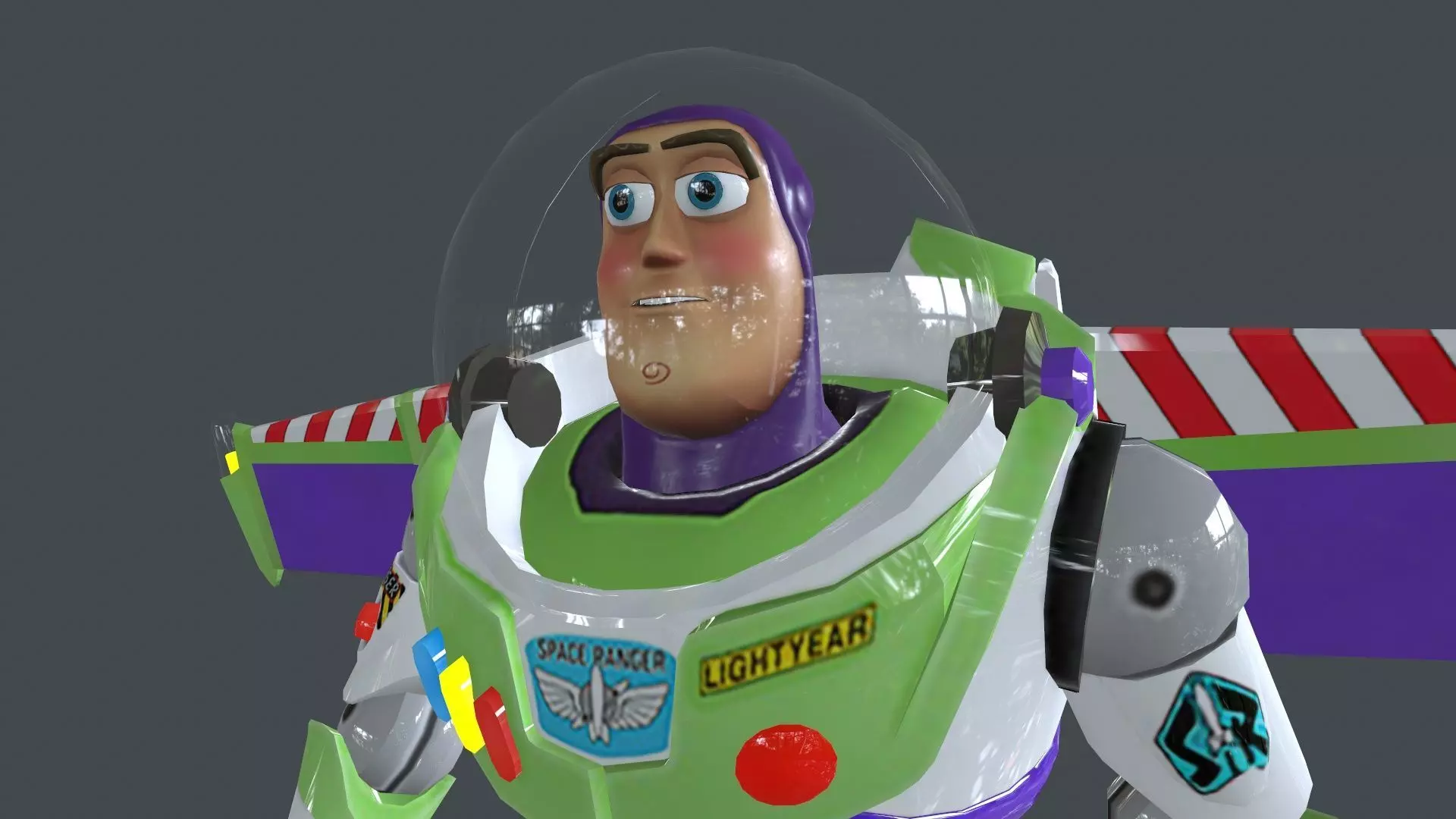 BUZZ-001 Walking Animation Low-poly 3D model_0