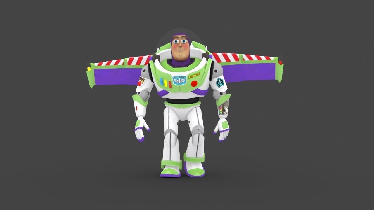 BUZZ-001 Walking Animation Low-poly 3D model_3