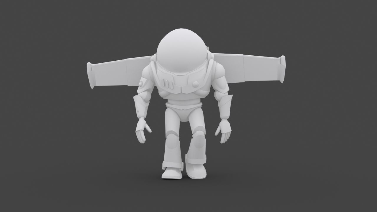 BUZZ-001 Walking Animation Low-poly 3D model_4